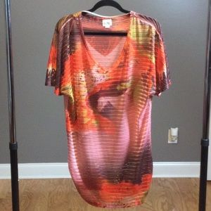 M Live and Let Live Beach colorful coverup
